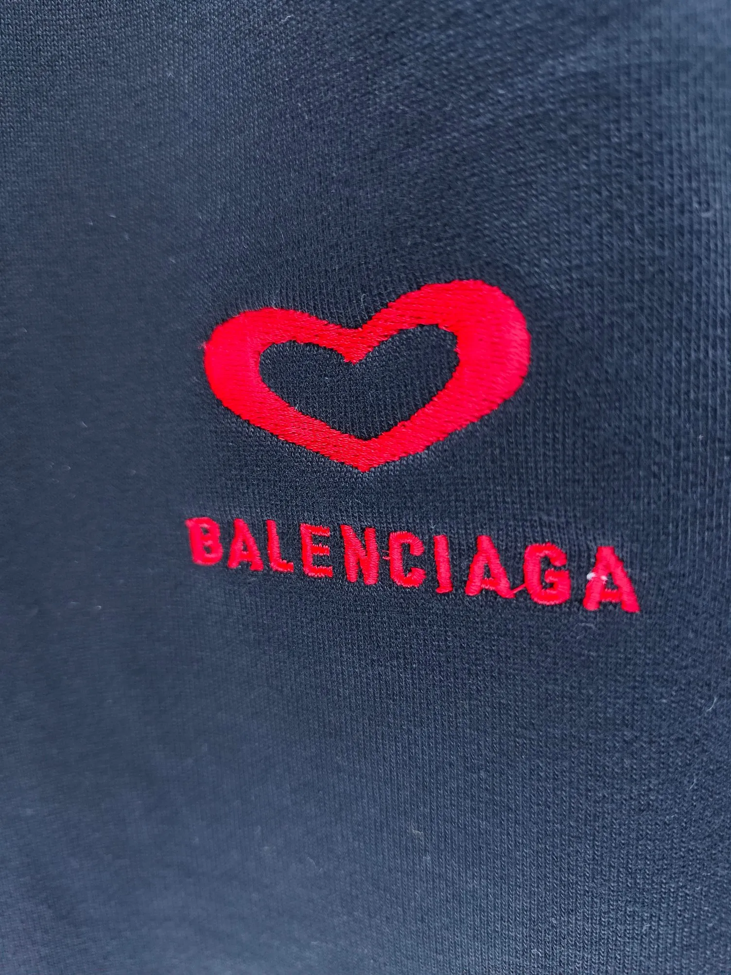 P125✨🔥 [Balenciaga] 2026 Autumn and Winter New Arrival Embroidered Trousers and Trousers Premium Pure Cotton Double-ply 400g Heavy Terry Cloth Fabric Color: Black Size: S M L XL 2XL